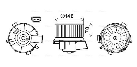 AVA QUALITY COOLING Вентилятор салона CN8304